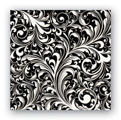 Black Florentine Luncheon Napkins