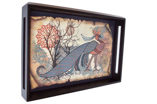Tribal Peacock Tray