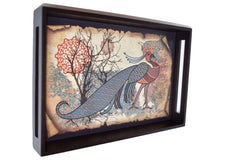 Tribal Peacock Tray