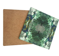 Green Peacock Trivets