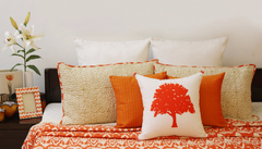 Orange Tree of Wisdom Pillow Cover