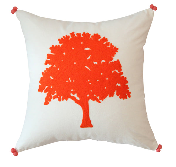 Orange Tree of Wisdom Pillow Cover